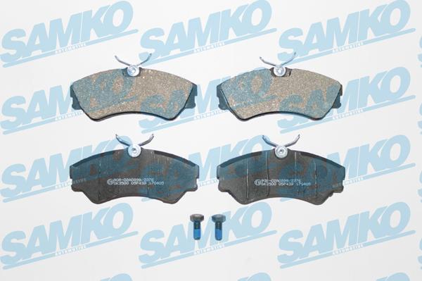 Samko 5SP439 - Тормозные колодки, дисковые, комплект autospares.lv