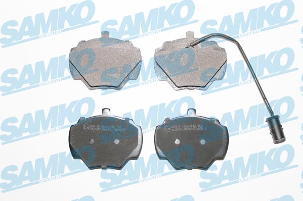 Samko 5SP431 - Тормозные колодки, дисковые, комплект autospares.lv