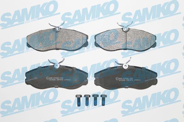 Samko 5SP470 - Тормозные колодки, дисковые, комплект autospares.lv