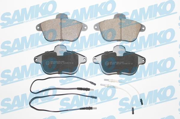 Samko 5SP478 - Тормозные колодки, дисковые, комплект autospares.lv