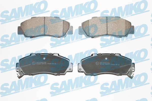 Samko 5SP472 - Тормозные колодки, дисковые, комплект autospares.lv