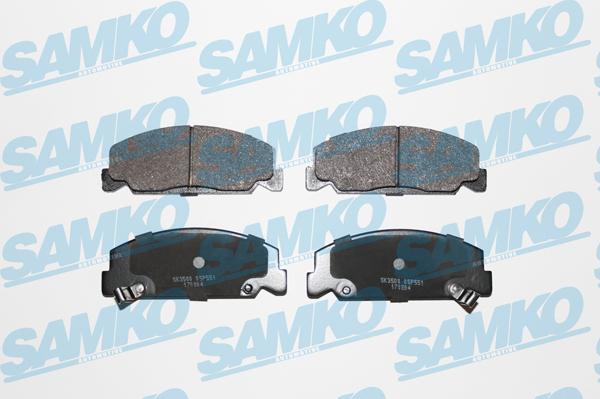 Samko 5SP551 - Тормозные колодки, дисковые, комплект autospares.lv