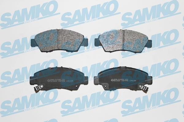 Samko 5SP558 - Тормозные колодки, дисковые, комплект autospares.lv