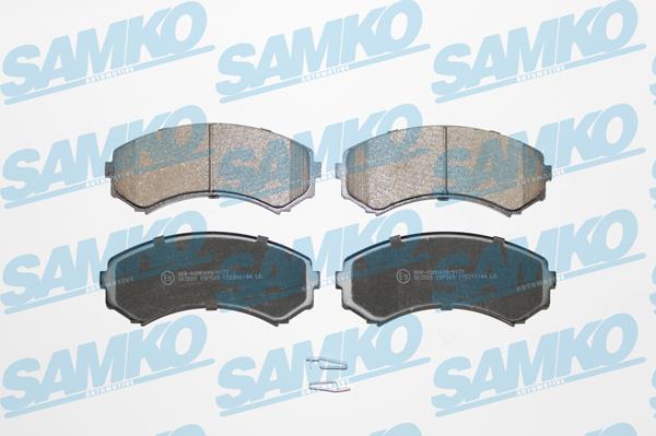 Samko 5SP569 - Тормозные колодки, дисковые, комплект autospares.lv