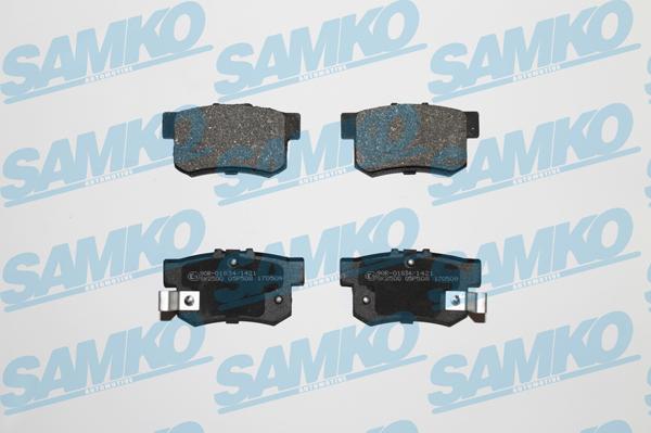 Samko 5SP508 - Тормозные колодки, дисковые, комплект autospares.lv