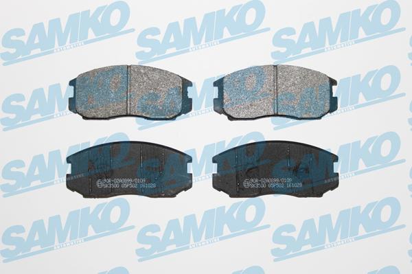 Samko 5SP502 - Тормозные колодки, дисковые, комплект autospares.lv