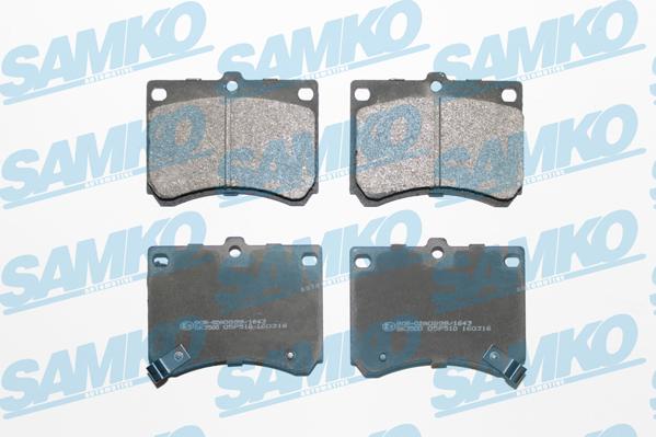Samko 5SP510 - Тормозные колодки, дисковые, комплект autospares.lv