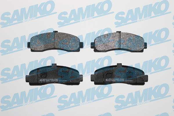 Samko 5SP539 - Тормозные колодки, дисковые, комплект autospares.lv