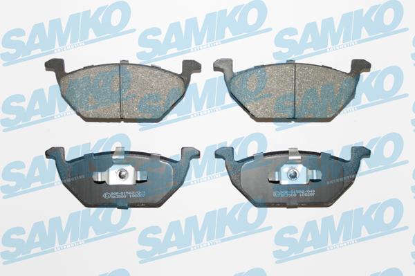 Samko 5SP668 - Тормозные колодки, дисковые, комплект autospares.lv