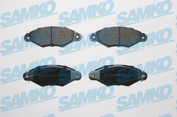 Samko 5SP662 - Тормозные колодки, дисковые, комплект autospares.lv