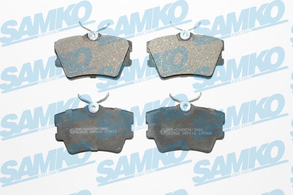 Samko 5SP616 - Тормозные колодки, дисковые, комплект autospares.lv