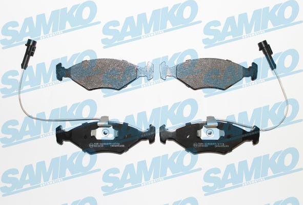 Samko 5SP680 - Тормозные колодки, дисковые, комплект autospares.lv