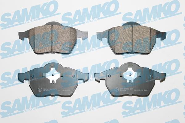 Samko 5SP639 - Тормозные колодки, дисковые, комплект autospares.lv