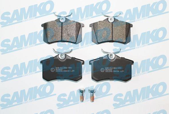 Samko 5SP634 - Тормозные колодки, дисковые, комплект autospares.lv