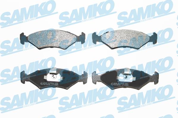 Samko 5SP628 - Тормозные колодки, дисковые, комплект autospares.lv