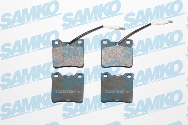 Samko 5SP623 - Тормозные колодки, дисковые, комплект autospares.lv