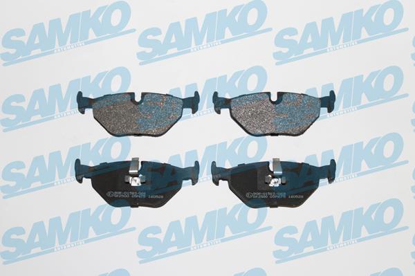 Samko 5SP675 - Тормозные колодки, дисковые, комплект autospares.lv