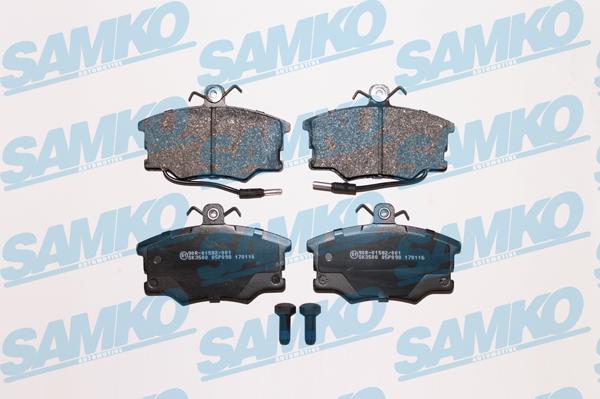 Samko 5SP098 - Тормозные колодки, дисковые, комплект autospares.lv