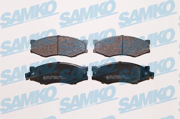 Samko 5SP092 - Тормозные колодки, дисковые, комплект autospares.lv