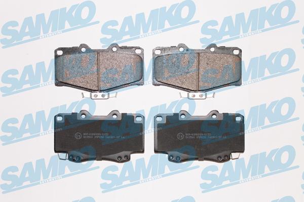 Samko 5SP058 - Тормозные колодки, дисковые, комплект autospares.lv