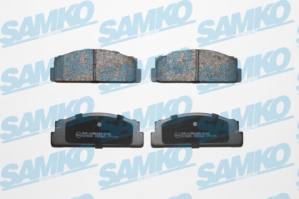 Samko 5SP003 - Тормозные колодки, дисковые, комплект autospares.lv
