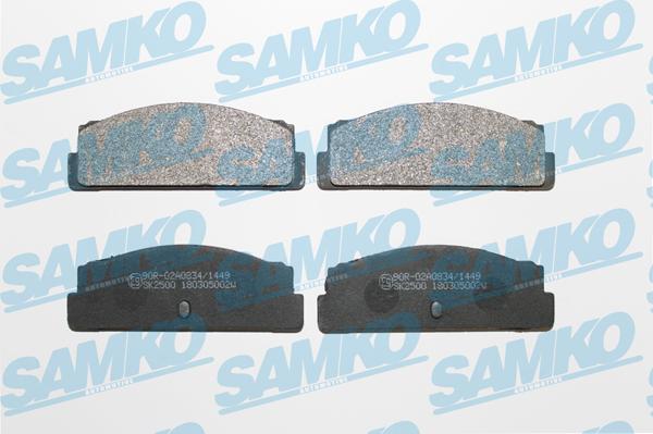 Samko 5SP002 - Тормозные колодки, дисковые, комплект autospares.lv
