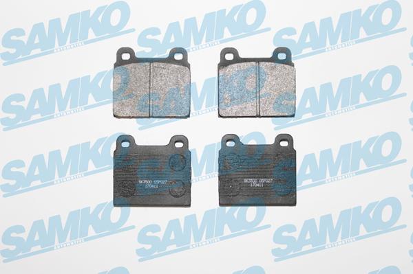Samko 5SP027 - Тормозные колодки, дисковые, комплект autospares.lv