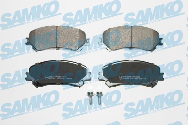 Samko 5SP1996 - Тормозные колодки, дисковые, комплект autospares.lv