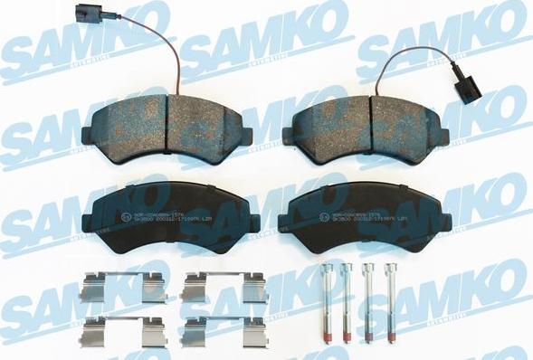 Samko 5SP1997K - Тормозные колодки, дисковые, комплект autospares.lv