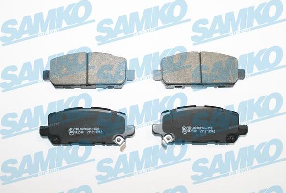 Samko 5SP1942 - Тормозные колодки, дисковые, комплект autospares.lv