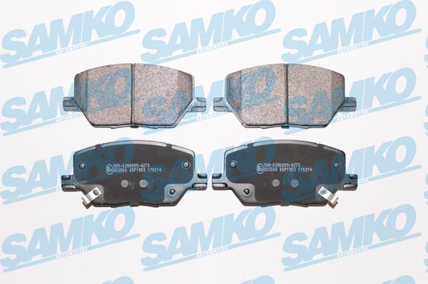 Samko 5SP1953 - Тормозные колодки, дисковые, комплект autospares.lv