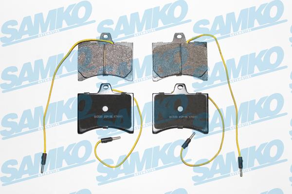 Samko 5SP195 - Тормозные колодки, дисковые, комплект autospares.lv