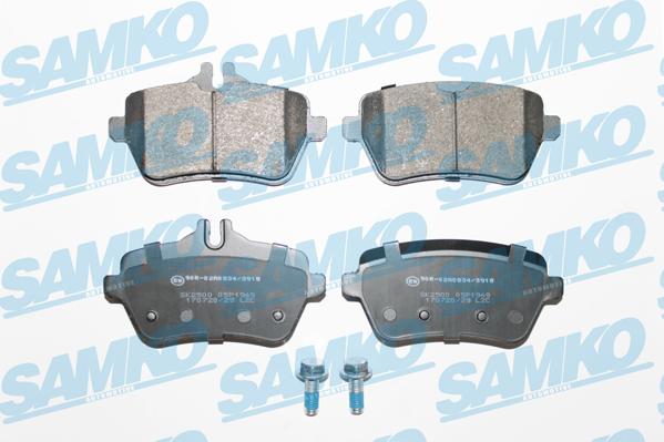 Samko 5SP1969 - Тормозные колодки, дисковые, комплект autospares.lv