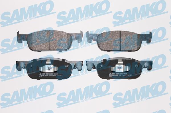 Samko 5SP1963 - Тормозные колодки, дисковые, комплект autospares.lv