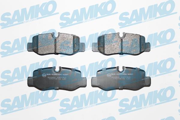 Samko 5SP1905 - Тормозные колодки, дисковые, комплект autospares.lv