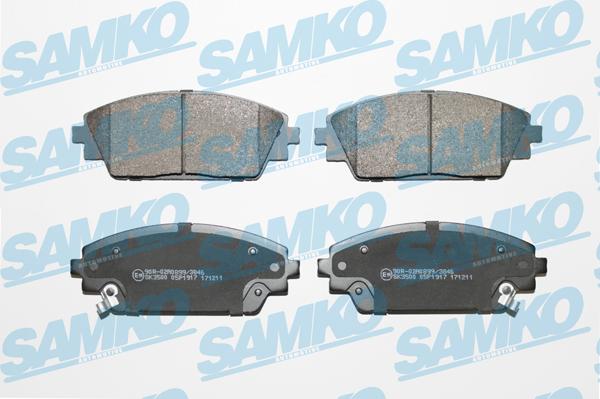 Samko 5SP1917 - Тормозные колодки, дисковые, комплект autospares.lv