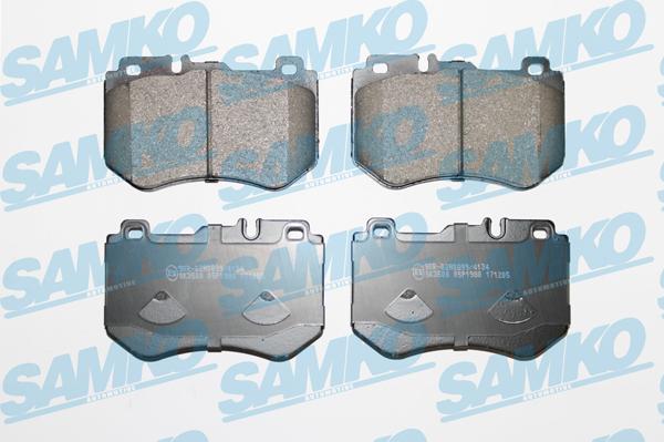 Samko 5SP1980 - Тормозные колодки, дисковые, комплект autospares.lv