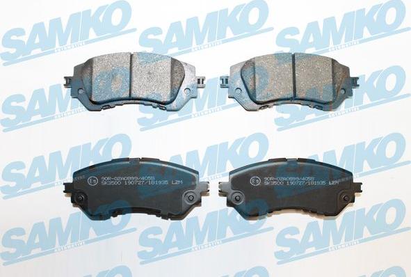 Samko 5SP1935 - Тормозные колодки, дисковые, комплект autospares.lv