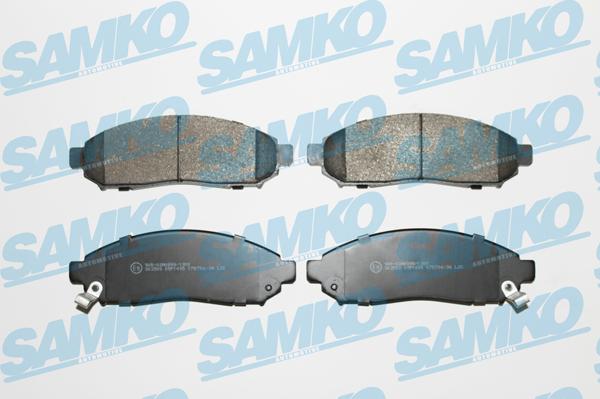 Samko 5SP1495 - Тормозные колодки, дисковые, комплект autospares.lv