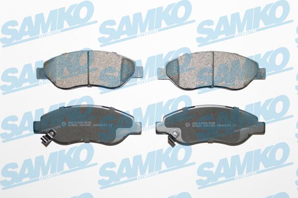 Samko 5SP1490 - Тормозные колодки, дисковые, комплект autospares.lv