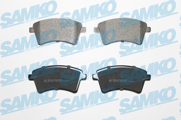 Samko 5SP1465 - Тормозные колодки, дисковые, комплект autospares.lv