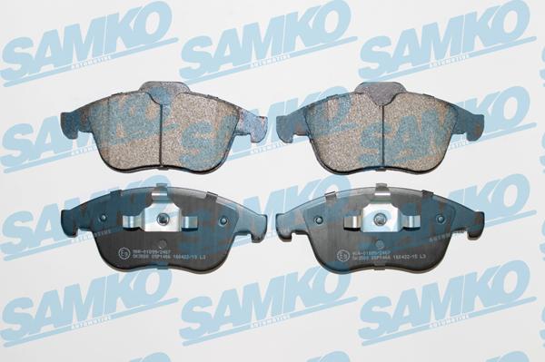 Samko 5SP1466 - Тормозные колодки, дисковые, комплект autospares.lv