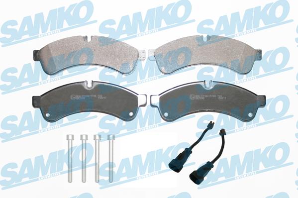 Samko 5SP1461A - Тормозные колодки, дисковые, комплект autospares.lv