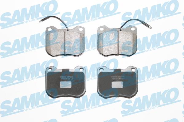 Samko 5SP146 - Тормозные колодки, дисковые, комплект autospares.lv