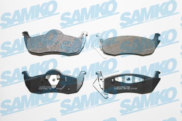 Samko 5SP1405 - Тормозные колодки, дисковые, комплект autospares.lv