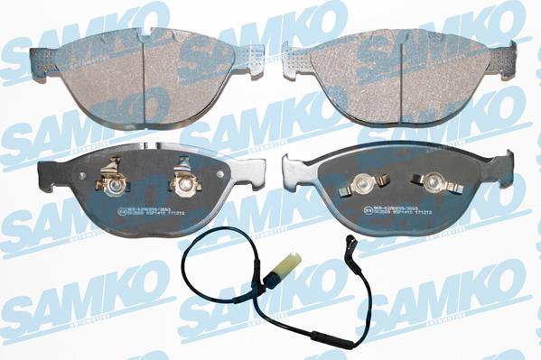 Samko 5SP1410A - Тормозные колодки, дисковые, комплект autospares.lv