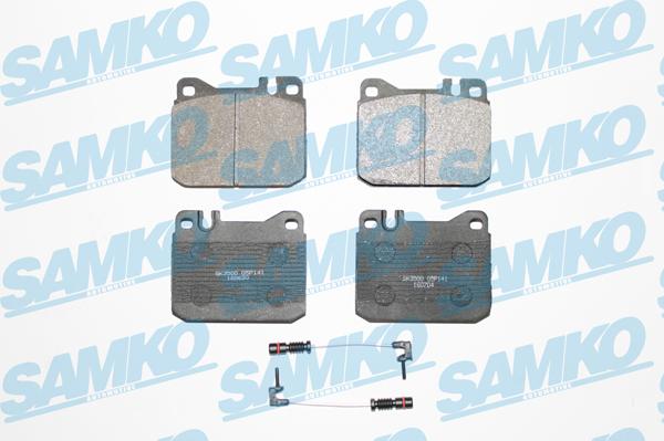 Samko 5SP141A - Тормозные колодки, дисковые, комплект autospares.lv