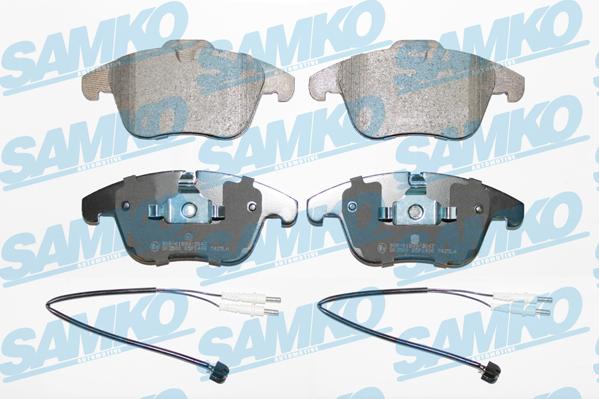 Samko 5SP1486A - Тормозные колодки, дисковые, комплект autospares.lv