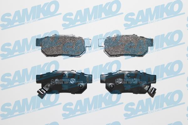 Samko 5SP1425 - Тормозные колодки, дисковые, комплект autospares.lv