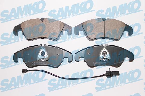 Samko 5SP1420A - Тормозные колодки, дисковые, комплект autospares.lv